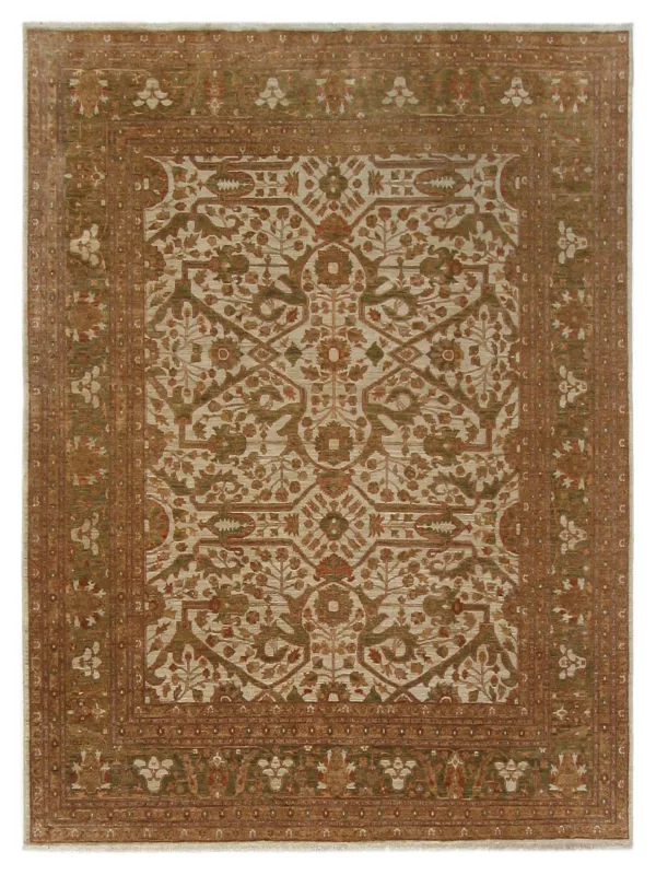 Sultanabad Hand Knotted Ivory 8x9