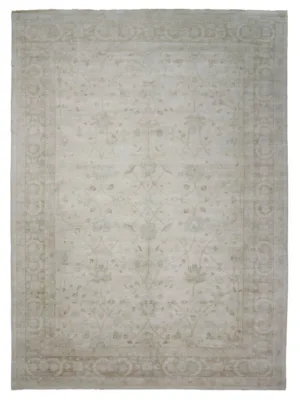 Ziegler Hand Knotted Ivory 12x18