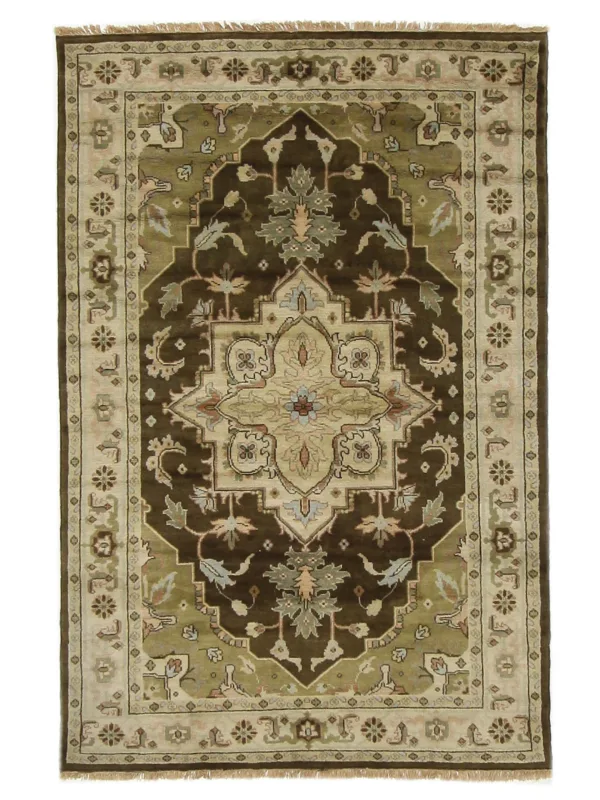 Tribal Hand Knotted Dk.Brown 6x9