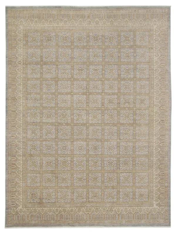 Ziegler Hand Knotted Grey 9x12
