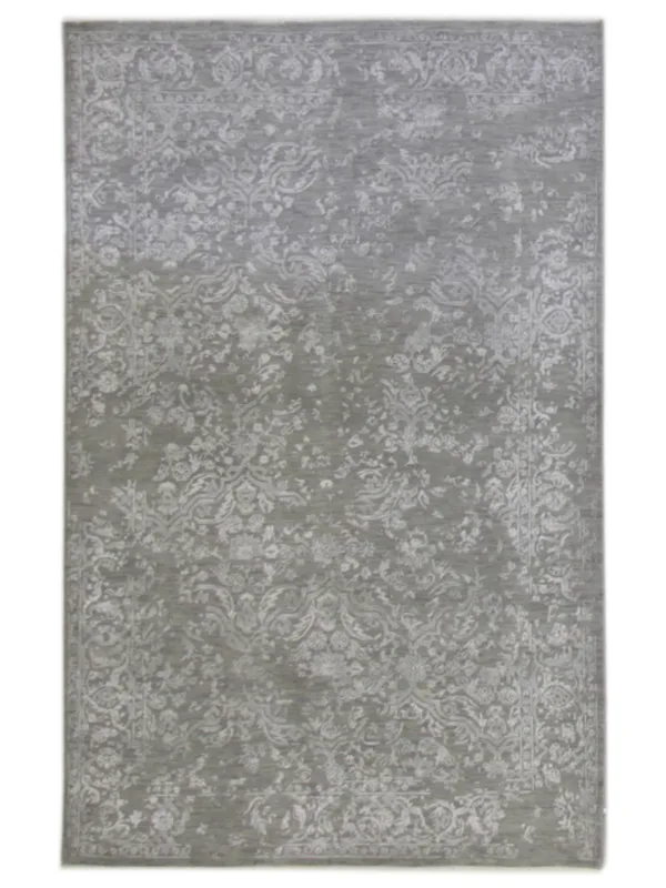 Erase Hand Knotted Grey 5x8