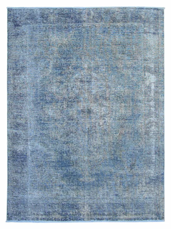 Overdyed Hand Knotted Blue 6x9