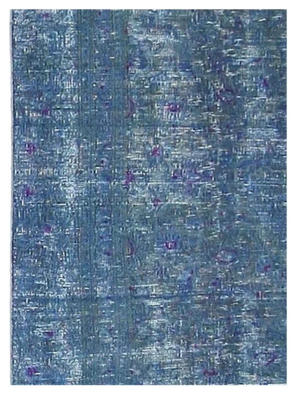 Overdyed Hand Knotted Teal 6x9 - Image 4