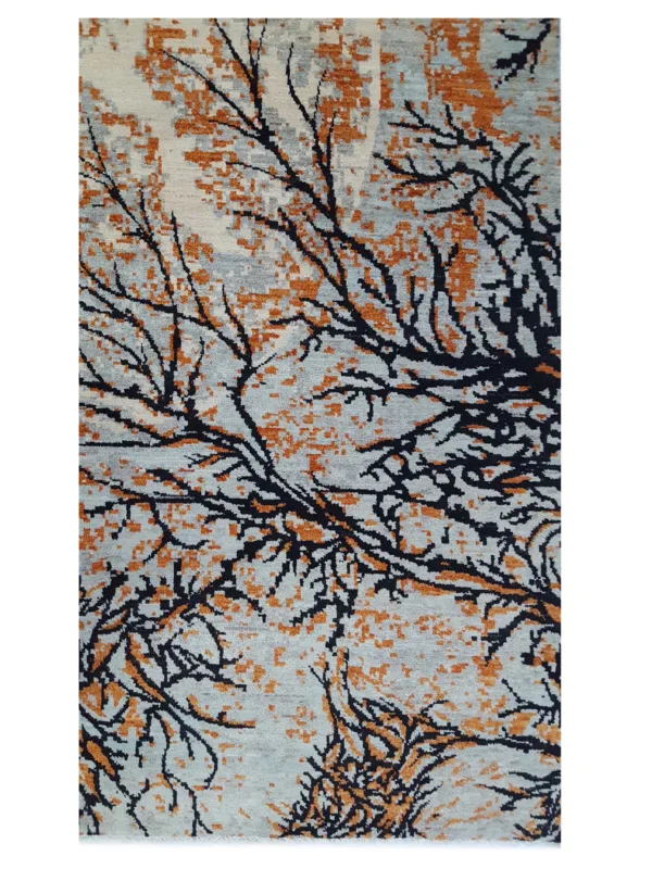 Modern Hand Knotted Lt.Blue 8x10 - Image 3