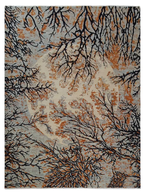 Modern Hand Knotted Lt.Blue 8x10