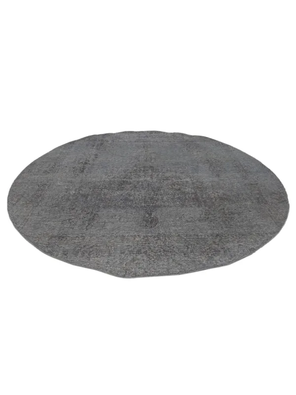 Overdyed Hand Knotted Grey 9x9 - Image 2