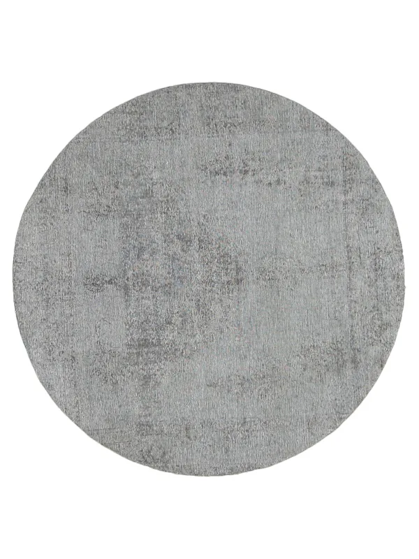 Overdyed Hand Knotted Grey 9x9