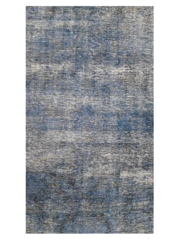 Overdyed Hand Knotted Blue 9x12 - Image 4