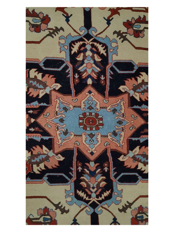 Serapi Hand Knotted Ivory 9x12 - Image 5