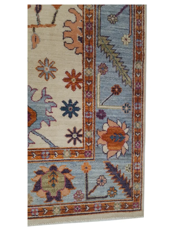 Ushak Wool Weft Hand Knotted Ivory 8x10 - Image 5