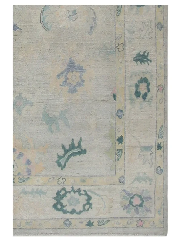 Ushak Wool Weft Hand Knotted Lime 8x10 - Image 4