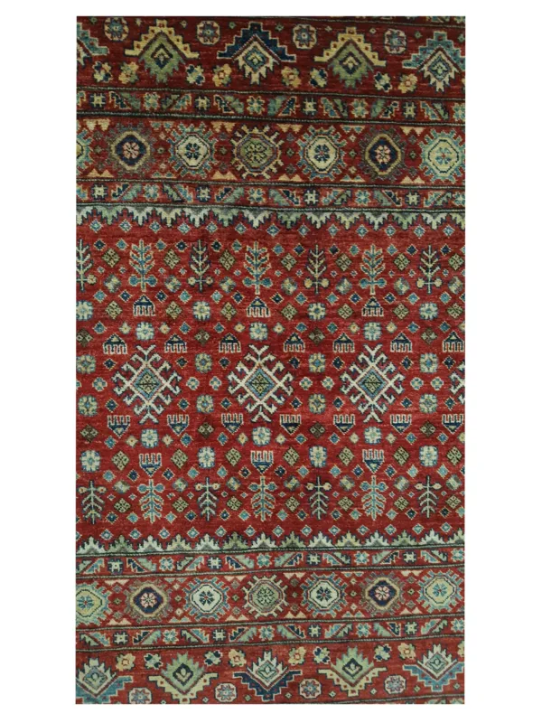 Khorgeen Hand Knotted Red 10x14 - Image 5