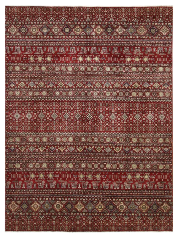 Khorgeen Hand Knotted Red 10x14