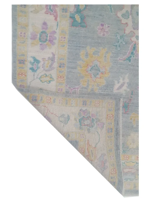 Ushak Wool Weft Hand Knotted Lt.Grey 4x6 - Image 5