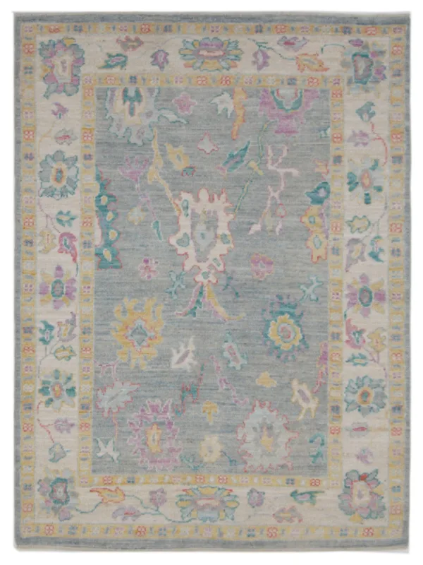Ushak Wool Weft Hand Knotted Lt.Grey 4x6