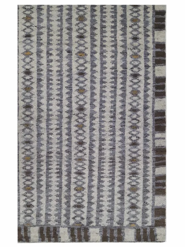 Moroccan I Hand Knotted Beige 9x12 - Image 4