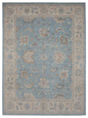 Ziegler Hand Knotted Blue 8x10