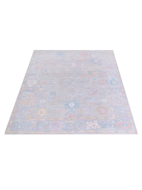 Ushak Wool Weft Hand Knotted Grey 8x10 - Image 2