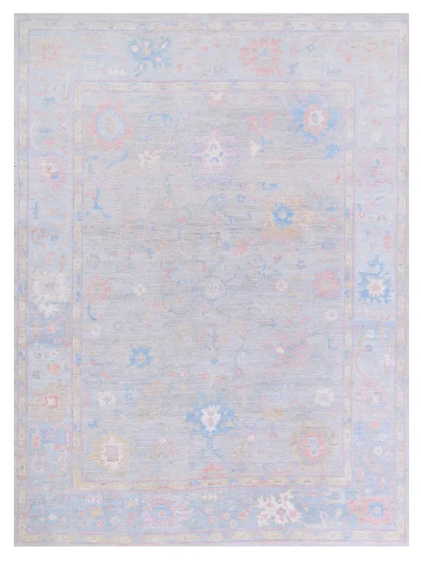 Ushak Wool Weft Hand Knotted Grey 8x10