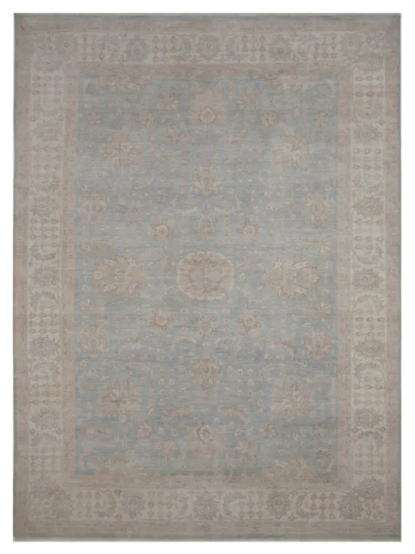 Ziegler Hand Knotted Blue 9x12