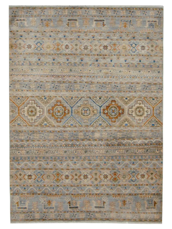 Khorgeen Hand Knotted Grey 4x7