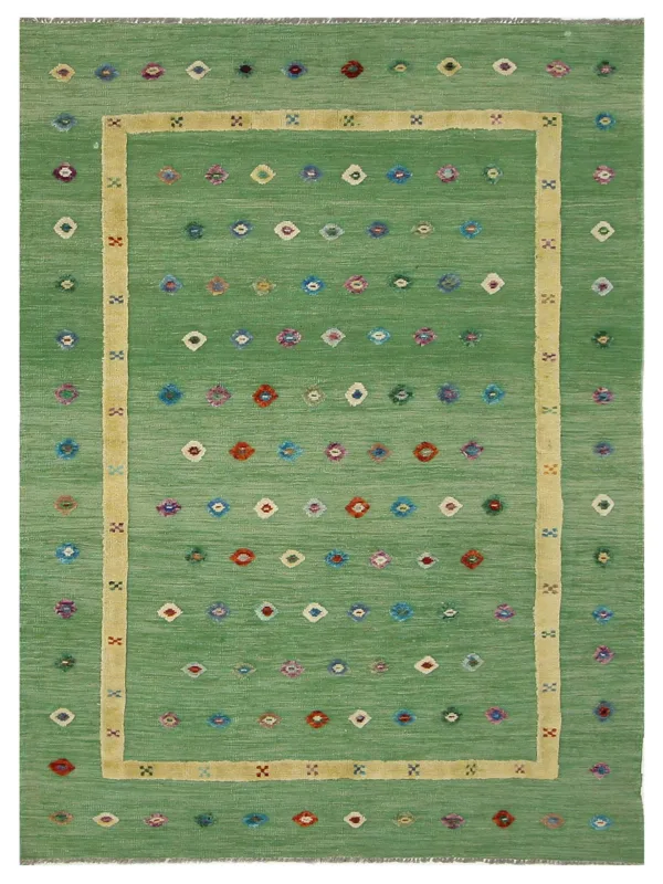 Seville Flatweave Green 6x8
