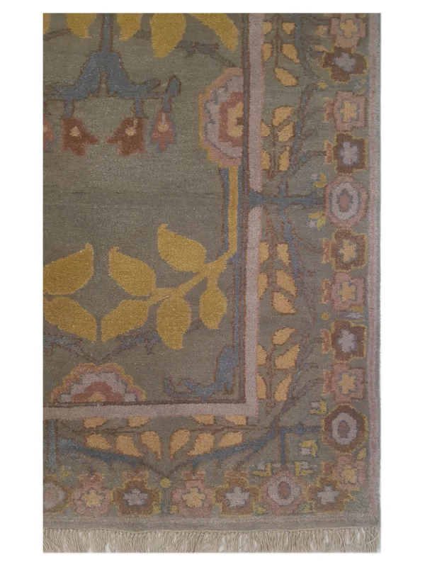Tibetan Hand Knotted Olive 6x9 - Image 3